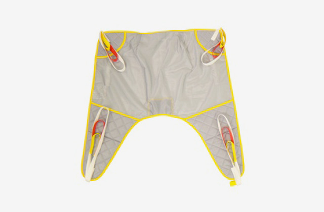 Gray Lift Slings with yellow trim